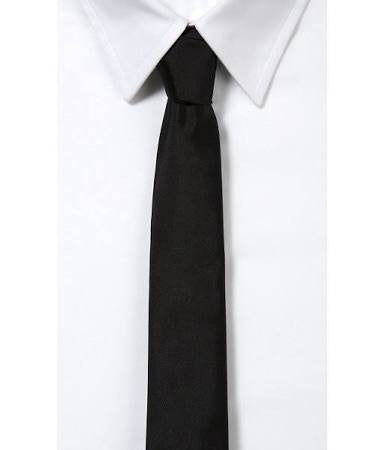 Skinny Silk Tie Black